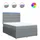 vidaXL Boxspringbett mit Matratze Hellgrau 160x200 cm Stoff