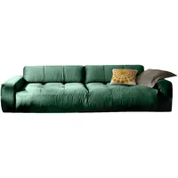 KAWOLA Big Sofa PALACE 3-Sitzer mit Sitztiefenverstellung Velvet smaragd