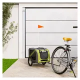 vidaXL Fahrradhundeanhänger grün/grau