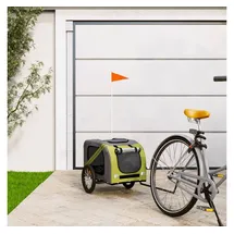 vidaXL Fahrradhundeanhänger grün/grau