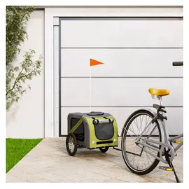 vidaXL Fahrradhundeanhänger grün/grau