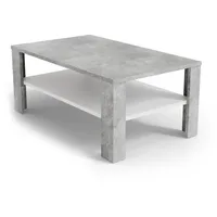 Vicco Couchtisch Beton Optik Weiß Wohnzimmertisch Beistelltisch Holztisch