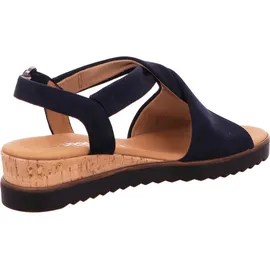 Gabor Damen Keilsandalen, Frauen Sandalen,Moderate Mehrweite (G),offene schuhe,strandschuhe,keilsandaletten,blue (Kork/schw.),39 EU / 6 UK - 39 EU