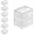 Proregal SuperSparSet 8x Transparenter Eurobehälter LightLine mit offenem Griff | HxBxT 22x30x40cm | 24 Liter | Eurobox, Transportbox, Transportbehälter, ...