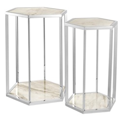 Casa Padrino Luxus Beistelltisch 2er Set - Designer Möbel