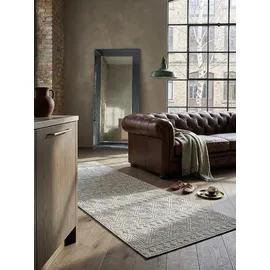 KADIMA DESIGN Teppich recycelt waschbar | Ethno-Geometrisches Design | Bouclé-Struktur & pflegeleicht, | 78x230cm