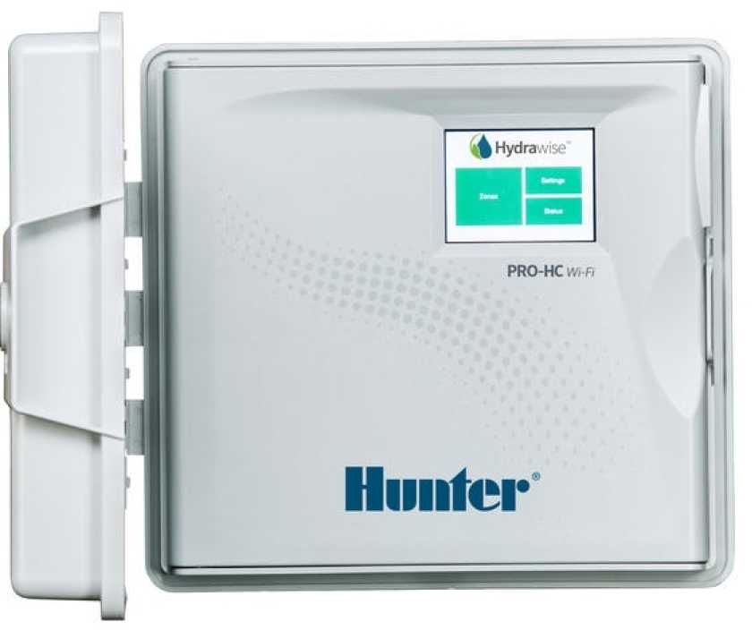 HUNTER PHC-601i-E WiFi Steuergerät, 6 Stationen Innensteuergerät mit Hydrawise, mit externem Trafo