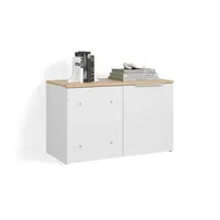 livinity® Eckkommode Piave 80 x 50 x 40 cm Weiß