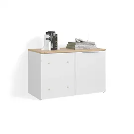livinity® Eckkommode Piave 80 x 50 x 40 cm Weiß