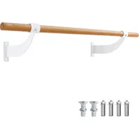 Costway 120cm Lange Ballettstange Wandmontage, Tanzstange aus Holz, inkl.
