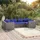 vidaXL 6-tlg. Garten-Lounge-Set mit Kissen Poly Rattan Grau