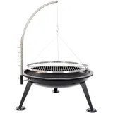 BBQ 80 cm Schwenkgrill Grill Edelstahl Feuerschale Smoker Dreibein Designgrill inklusive Grillrost