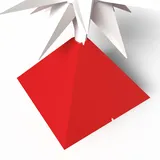 3DSR Aufsteller Pyramide für Herrnhuter Stern (Rot)