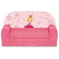 FORTISLINE Kindersitzgruppe Kindersofa "MINI" Kindercouch zum Aufklappen W386 rosa