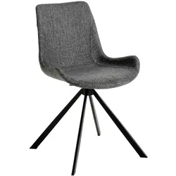 AC ANGEL CERDA Angel Cerdá  Gepolsterter Esstischstuhl grauem Stoff 4071C
