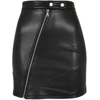 URBAN CLASSICS Synthetic Leather Biker Kurzer Rock Black 5XL