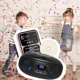 Denver TDB-212GR DAB+, Boombox mit DAB+/FM-Radio, Bluetooth-Funktion,Grey