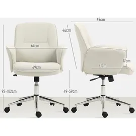 Vinsetto Bürostuhl mit Wippfunktion Schreibtischstuhl höhenverstellbarer Drehstuhl ergonomischer Arbeitsstuhl modern Belastbar bis 120 kg