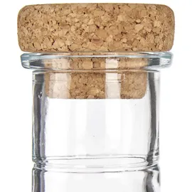 Pasabahce Glaskaraffe mit Korkverschluss, 1070 ml)