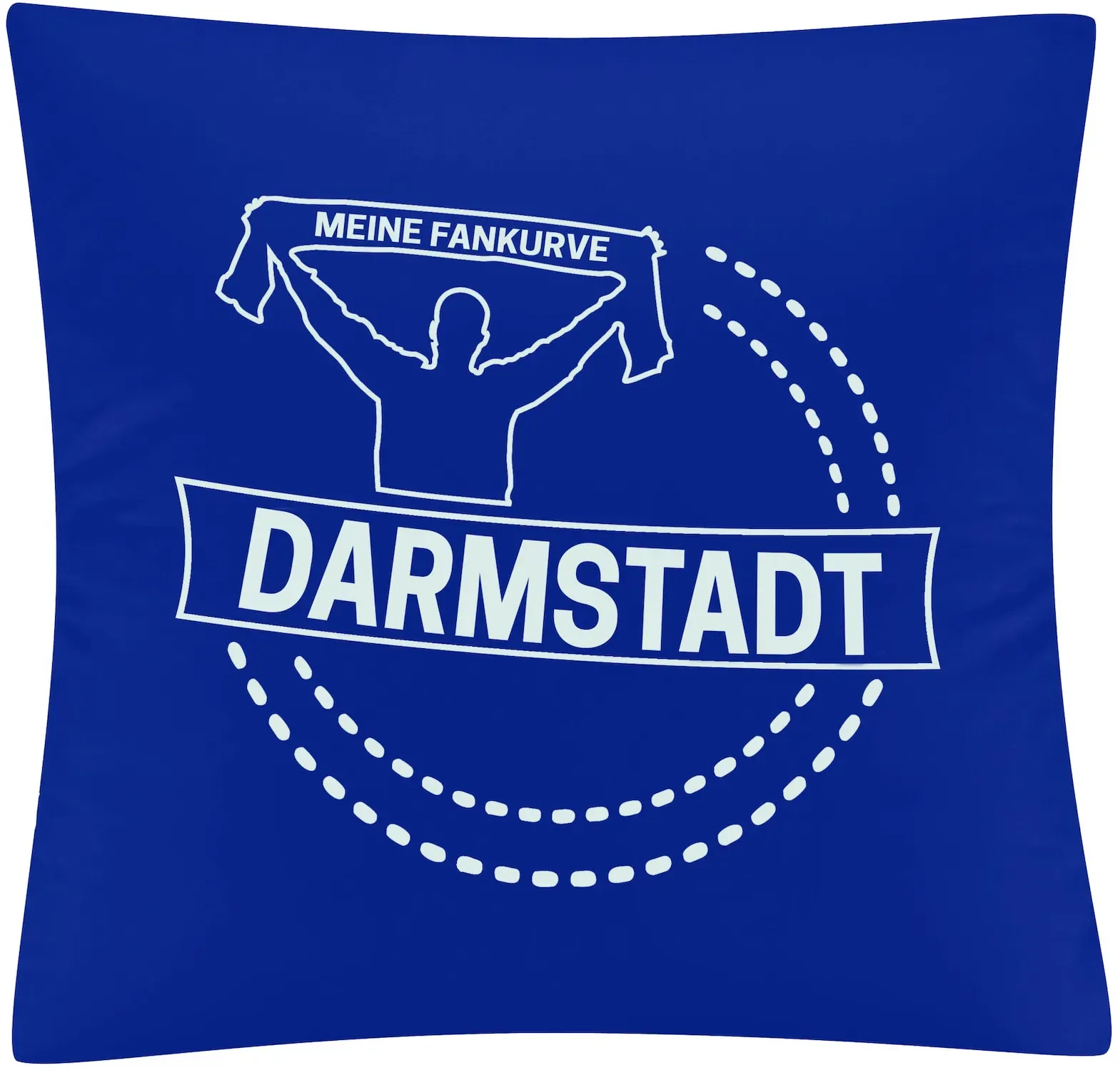 multifanshop® Kissenbezug  - Darmstadt - Meine Fankurve - Druck weiß