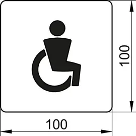 Keuco Türschild Symbol Behinderte, verchromt,