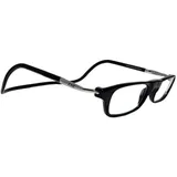 CliC Eyewear Herren-Lesebrille XXL | Lesebrille mit Magnet | Lesebrille aus Polycarbonat | Flexible Presbyopie-Brille (1.0, Schwarz) - 1.0