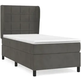 vidaXL Boxspringbett 100 x 200 cm Dunkelgrau