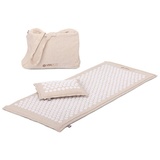 bodhi Akupressur-SET Vital ECO XL: Akupressur-Kokos-Matte, Kissen Buchweizenfüllung & Tasche Set 1 St beige