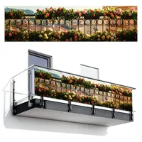MuchoWow Balkon-Sichtschutz, Pink, Kunststoff, Rechteckig, 300x85 cm, Sonnen- & Sichtschutz, Sichtschutz Garten, Balkon Sichtschutze