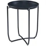 [en.casa] Tabletttisch Sandefjord Stahl 53x40 cm Schwarz