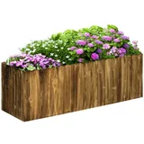 Outsunny Hochbeet Pflanzkasten 120 x 40 x 40 cm Beige