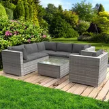 Brast Polyrattan Lounge Set HARMONY grau