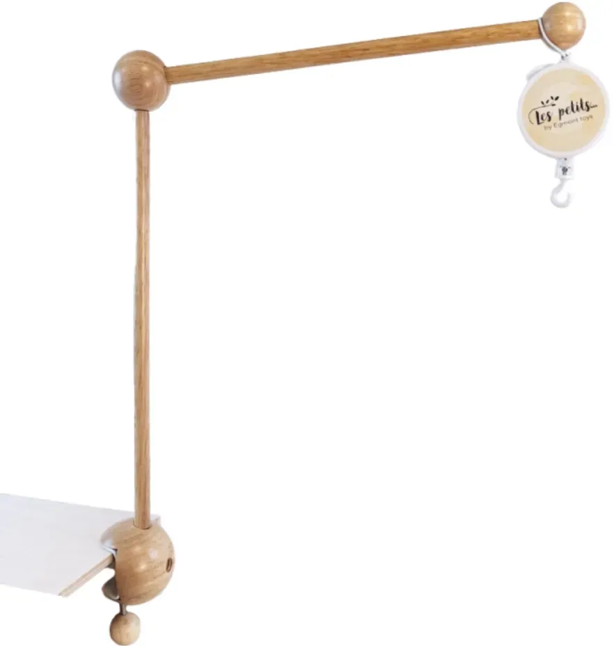 Baby Mobile mit Spieluhr aus Holz 60x35cm holzfarben - Aufziehbar, Schwanensee-Melodie, drehbar - Egmont Toys