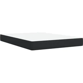 vidaXL Boxspringbett mit Matratze Schwarz 140x200 cm