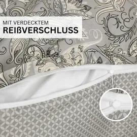 Esprit Salmlo Paisley Grau 155 x 220 cm + 40 x 80 cm/80 x 80 cm