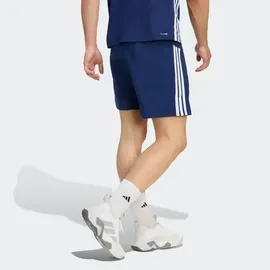 adidas Workout Essentials Base 3 Stripes Woven Shorts, Dark Blue ́ White - M