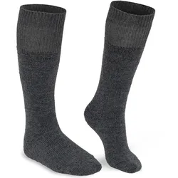 Nordpol Vollplüsch Socke, Thermosocke, wadenlang, 70% Wolle, grau, Gr. 35-38