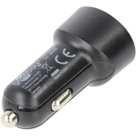 goobay Dual-USB Auto-Schnellladegerät 48W 12,0 - 24,0 V Schwarz