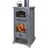 trgo Kaminofen mit Backfach und Herdplatte Cucina grau - 9,7kW