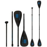 Brunelli Carbon HYBRID Kajak Dual Tech Paddle 2-in-1 SUP Paddel 4-teilig 180-220cm