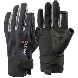 Musto Essential Sailing Lange Fingerhandschuhe in Schwarz - Erwachsene Unisex - Ideal für das ganze Jahr über - Leichtes Stretching