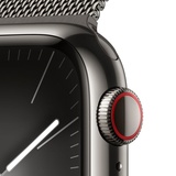 Apple Watch Series 9 GPS + Cellular 41 mm Edelstahlgehäuse graphit, Milanaise Armband graphit S/M