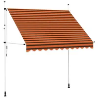 vidaXL Einziehbare Markise 250 cm orange und braun