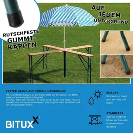 BITUXX Bierzeltgarnitur Stehtisch 241 x 0 x 0 cm Beige/Grün
