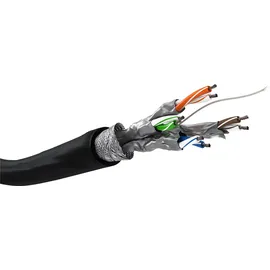 goobay CAT 6 S/FTP PiMF geschirmt, wetterfest - UV-beständig, als Verlegekabel für den Außenbereich, auf Trommel - 57195