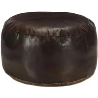 VidaXL Pouf Dunkelbraun 60 x 30 cm Echtes Ziegenleder