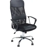 Home4You Chefsessel Mesh Schwarz