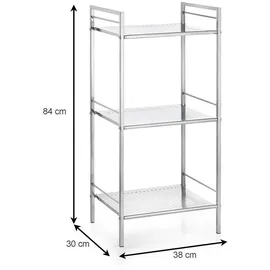 Idimex Regal, Chrom, Metall, Mode, 38x84x30 cm, Badezimmer, Badezimmerregale, Badregale