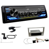 JVC KD-X472DBT 1-DIN Digital Autoradio mit Bluetooth DAB+ inkl. Einbauset für Opel Zafira B satin stone Canbus