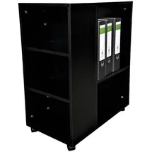 Jet-Line Druckertisch Büro mit Rollen Druckerständer Leon schwarz Jet-Line